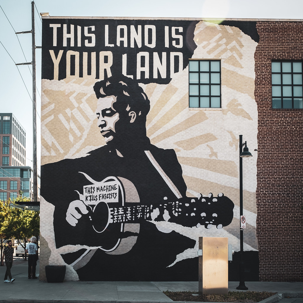 Woodie Guthrie Mural, Tulsa 7/18/22
