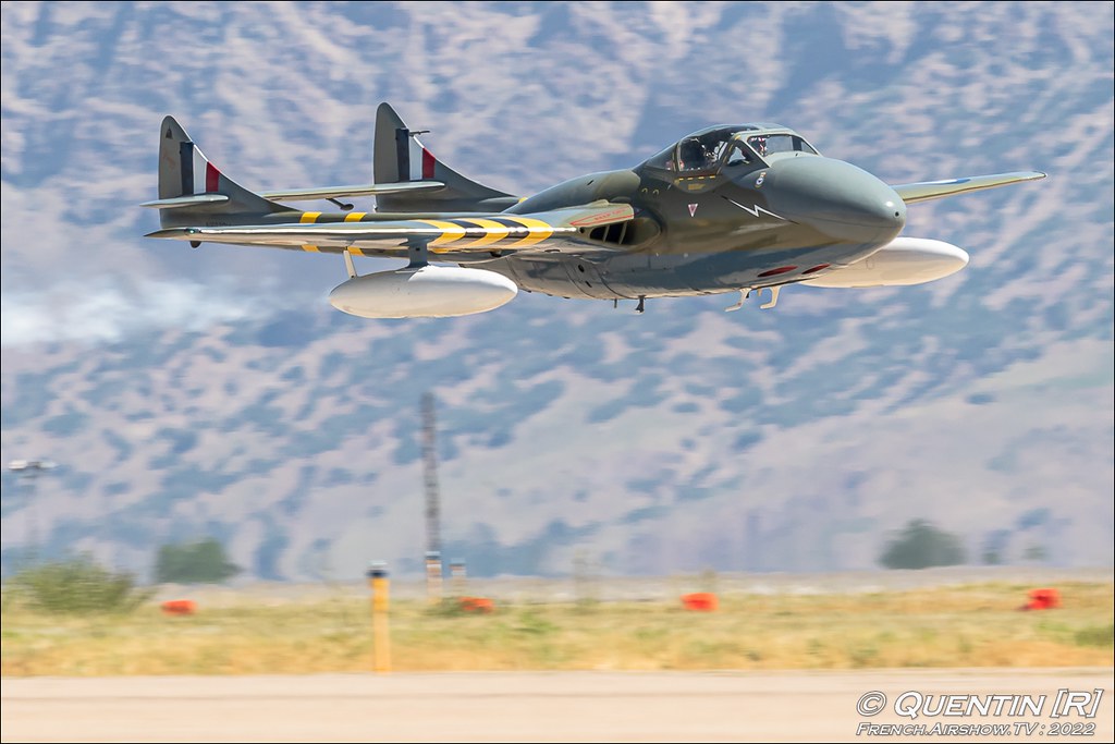 Havilland DH-115 Vampire Airshows Warriors Over The Wasatch Air & Space Show Hill Air Force Base Utah 2022 Meeting Aerien 2022