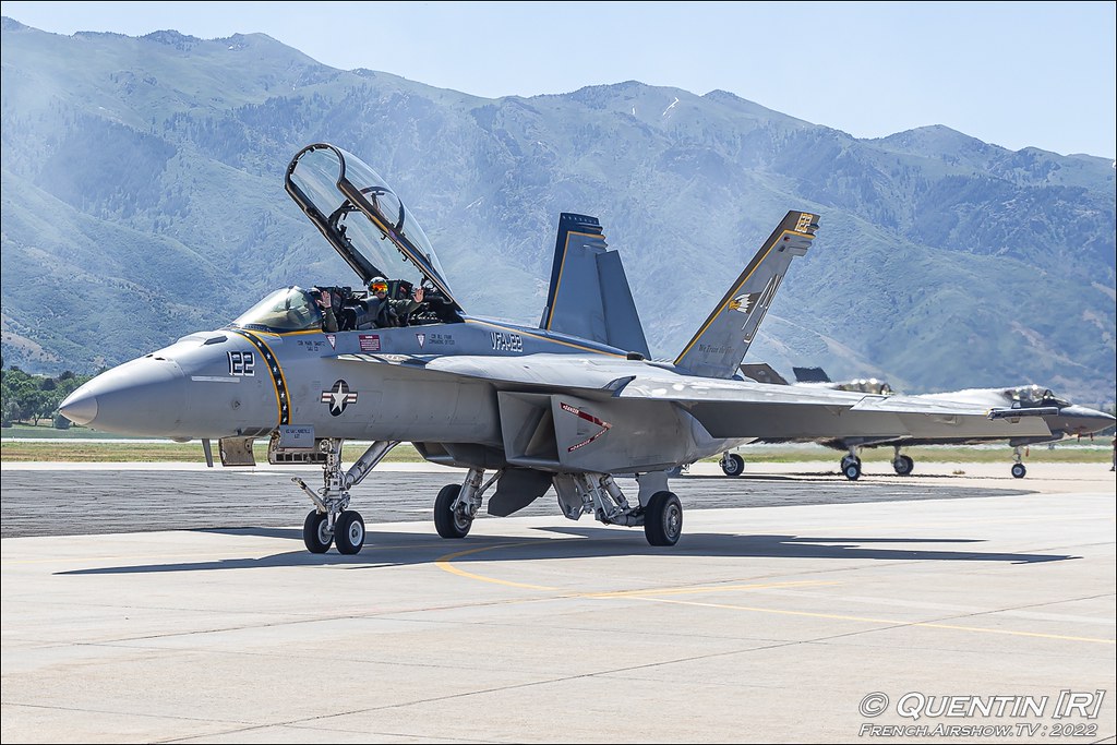 F/A-18 F Rhino Demonstration Team Warriors Over The Wasatch Air & Space Show Hill Air Force Base Utah 2022 Meeting Aerien 2022
