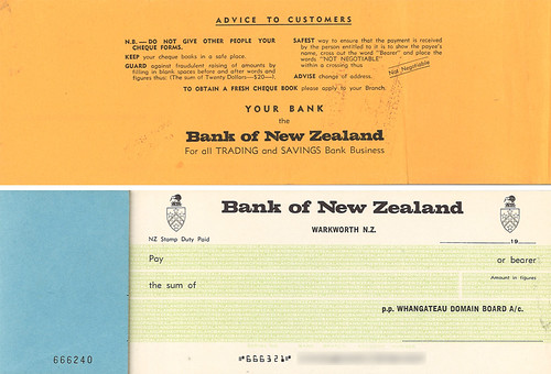 BNZ cheque c.1970 | July 2022 marks a year since many of our… | Flickr