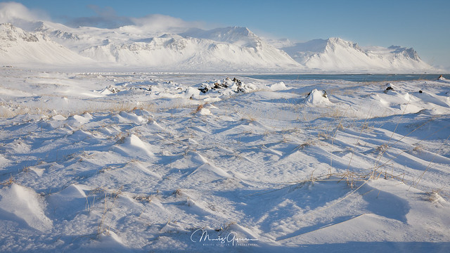 Winter landscape at Búðir on Snafellsness peninsula