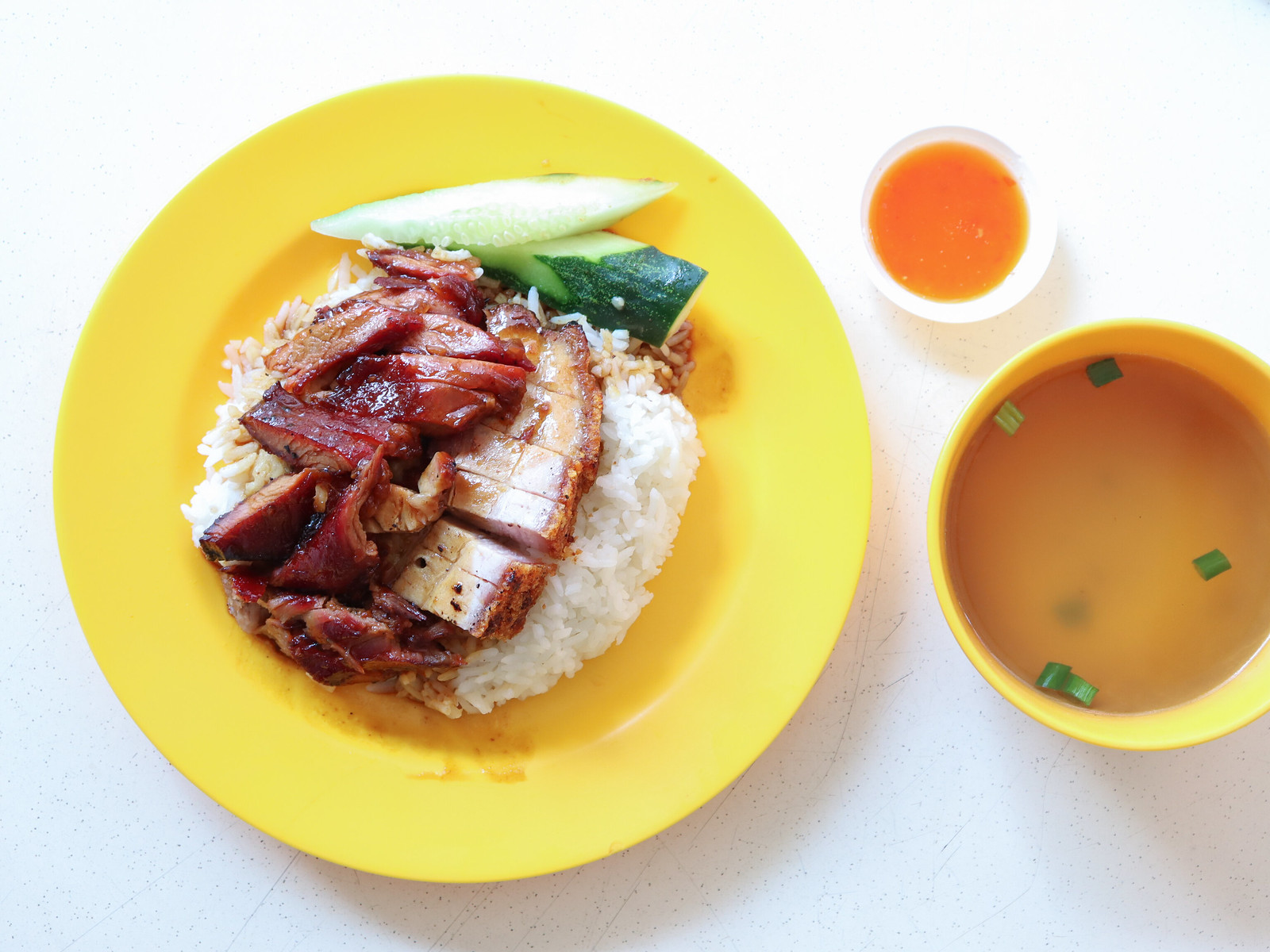 xiang ji roast chicken rice & noodles - chashao shaorou rice