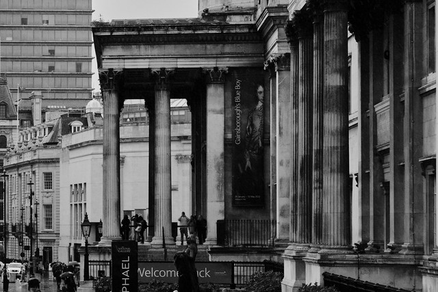 The columns of The National Gallery - Trafalgar Square, London