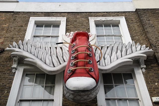 Scorpion Shoes shopfront sign, Camden, London