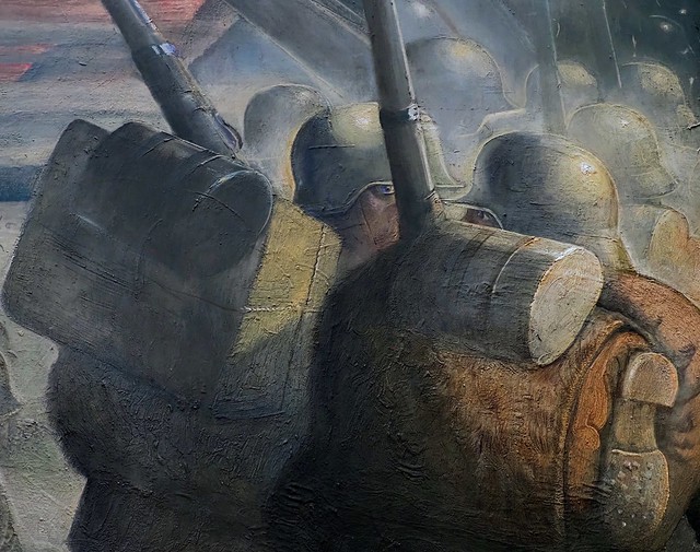 Detail of the painting 'The War' painted by Otto Dix in 1924
