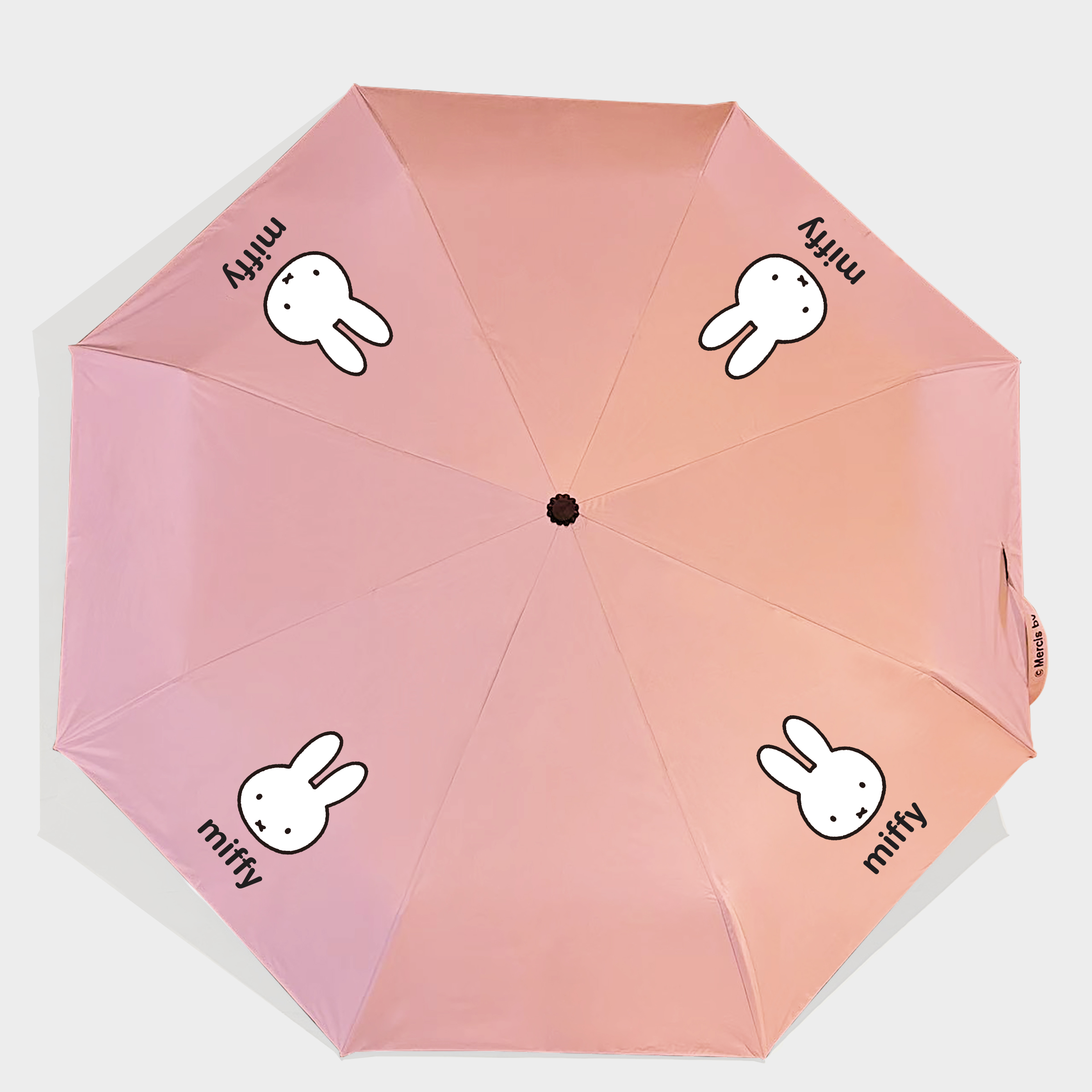 Pinkoi×miffy】ミッフィーの折りたたみ傘│ピンク│晴雨兼用 