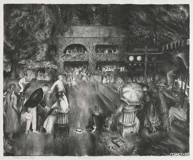 The tournament (1921) print in high resolution by George Wesley Bellows. Original from the Boston Public Library. Digitally enhanced by rawpixel.