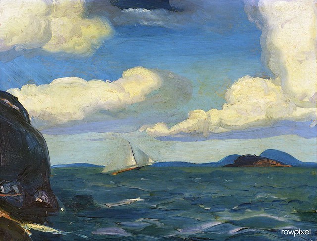 A Fresh Breeze (1913) painting in high resolution by George Wesley Bellows. Original from The Yale University Art Gallery. Digitally enhanced by rawpixel.