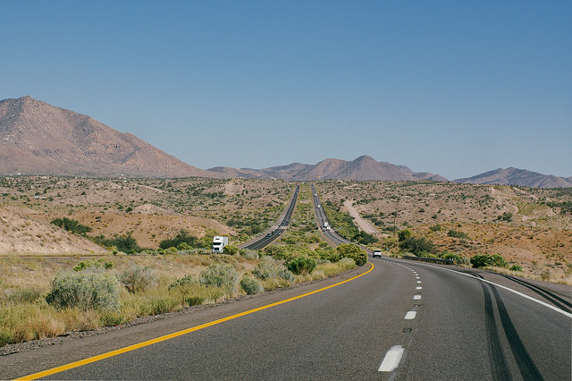 Straight ahead towards Flagstaff, Arizona (USA)