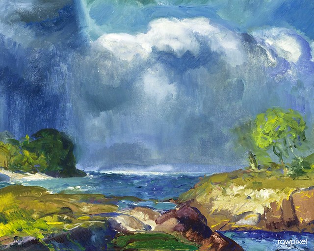 The Coming Storm (1916) painting in high resolution by George Wesley Bellows. Original from Los Angeles County Museum of Art. Digitally enhanced by rawpixel.