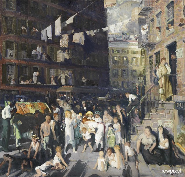 Cliff Dwellers (1913) painting in high resolution by George Wesley Bellows. Original from Los Angeles County Museum of Art. Digitally enhanced by rawpixel.