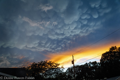 Mamatus in the Middle of Rain and a Sunset by Singing Like Cicadas, Mogadore, Summit County, Ohio2022 weather mamatus clouds storm sunset neighborhood outdoors outmywin