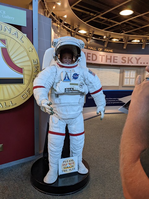 Nathan in Apollo spacesuit