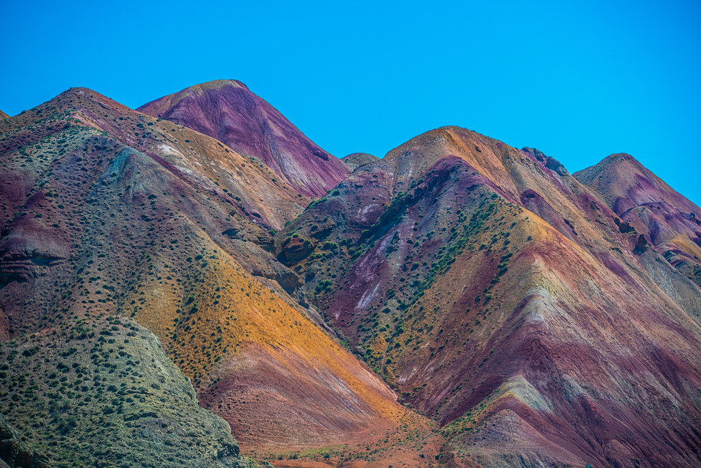 Rainbow mountains in northwest Iran