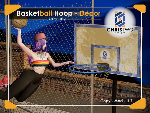 Basketball - Hoop - Blue / Yellow - [Chris Two Designs]