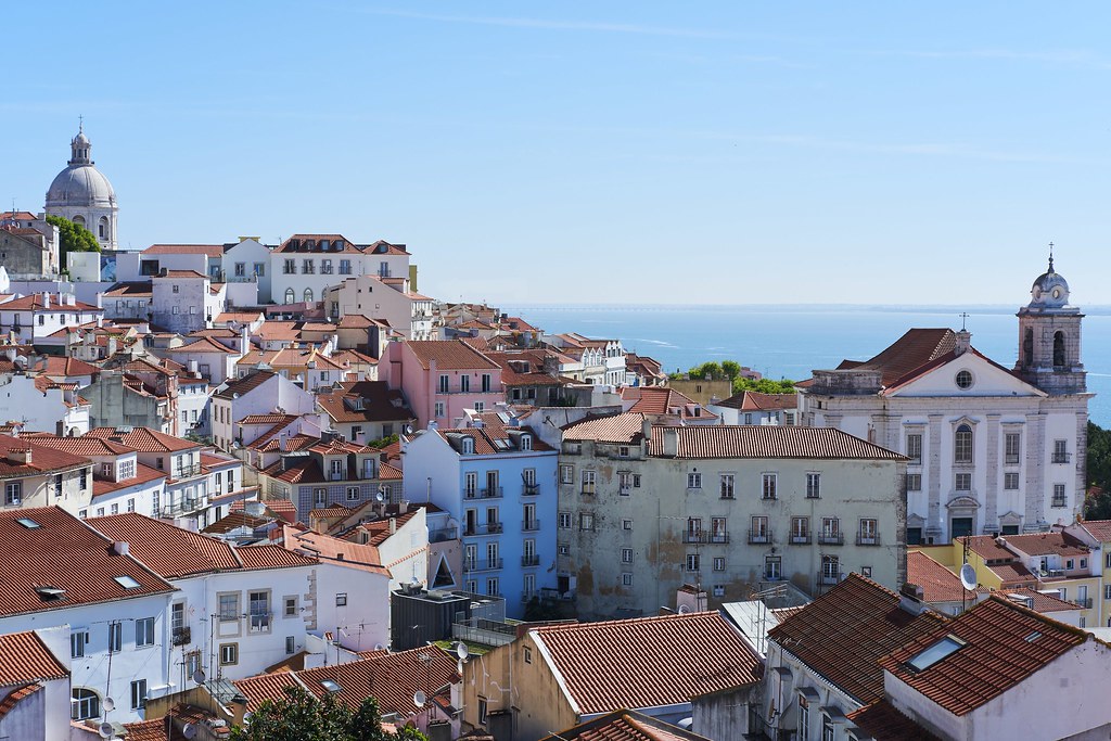 View of the roofs of lisbon