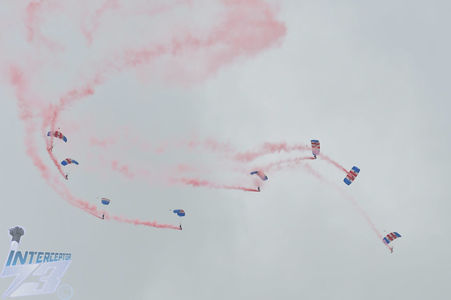 RAF Falcons Parachute Display Team, over Silverstone, 2022 British Grand Prix, Silverstone, 1st July