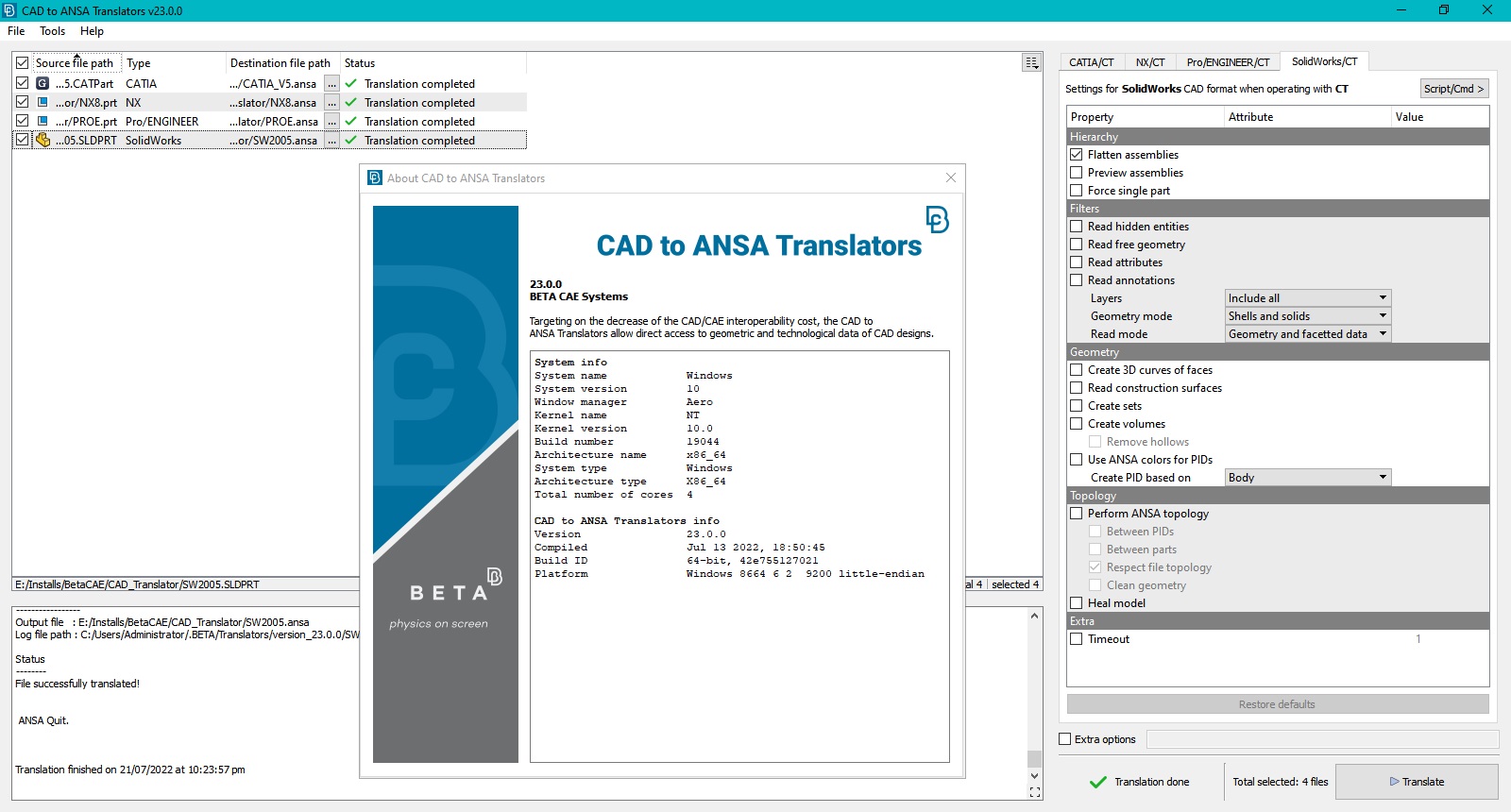 BETA CAE CAD Translator 23.0 full