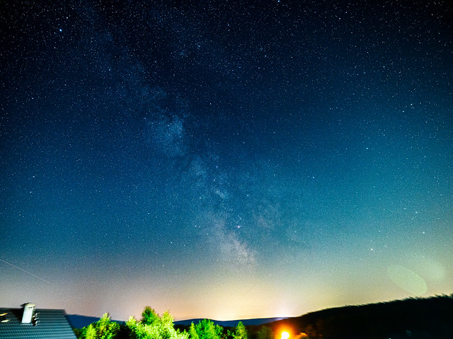 The Milky Way over the Świętokrzyskie Mountains
