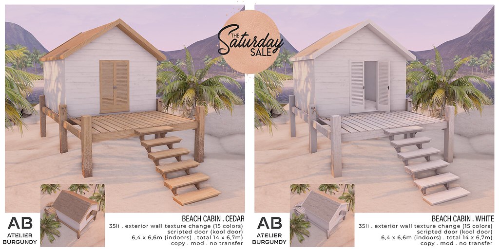 Atelier Burgundy . Beach Cabin TSS
