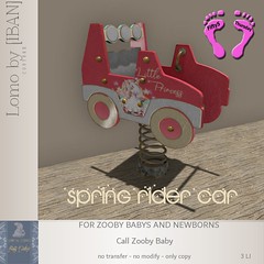 [ IBAN ] B041 Little Princess COOL RED spring rider car ZOOBY