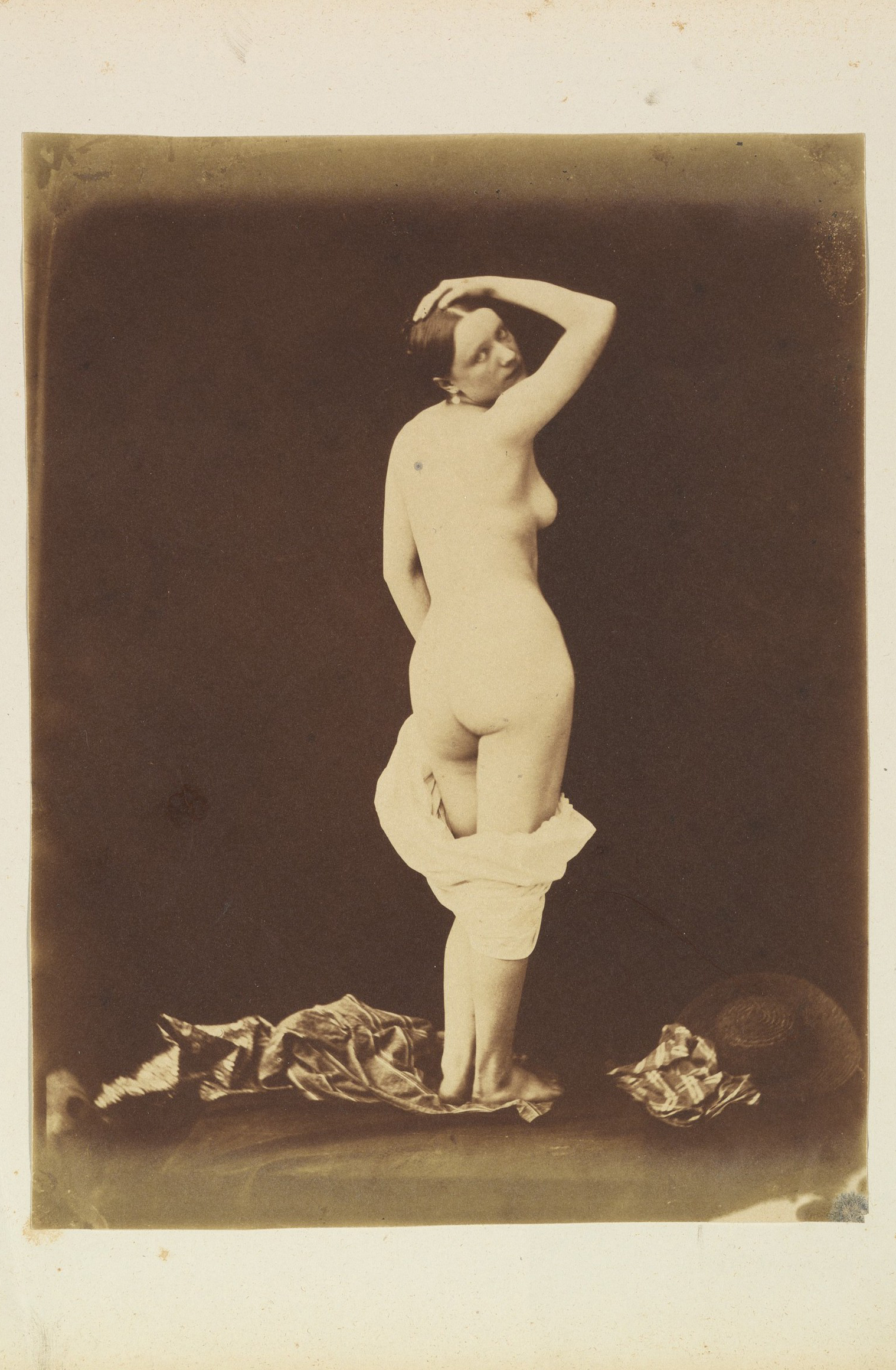 Félix-Jacques-Antoine Moulin :: Nude, ca. 1850. Salted paper print from paper negative. | src The Rubel Collection (The Met)