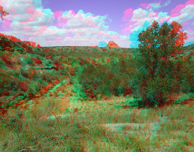 3D CAPROCK CANYON TEXAS 6-23-22 -RED CYAN ANAGLYPH-11