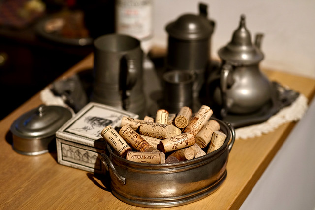 Corks and pewter ware