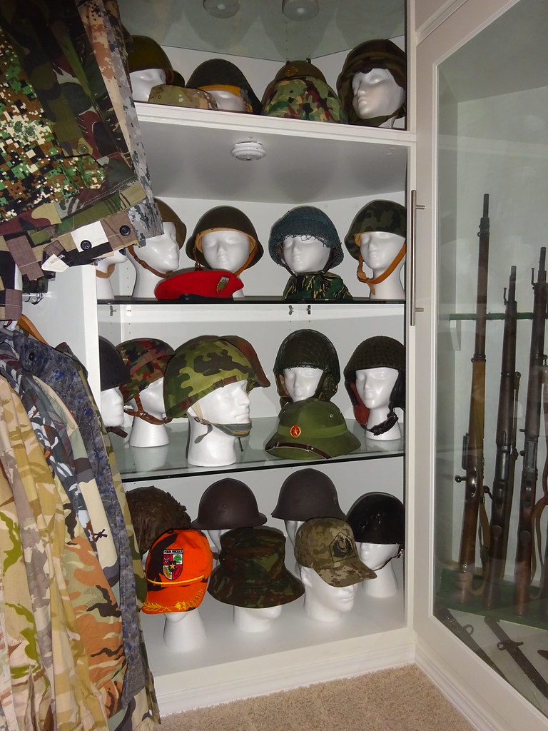 My display room (the "TALlyho Museum of Modern Militaria") 52238674478_03ca9f06d5_b