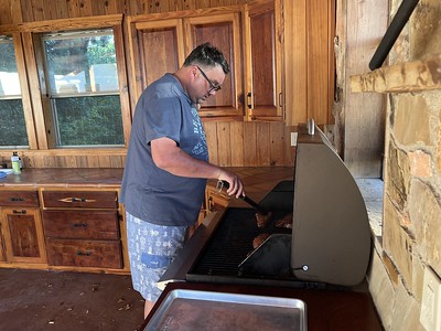 Greg Cooking Steaks on the Grill