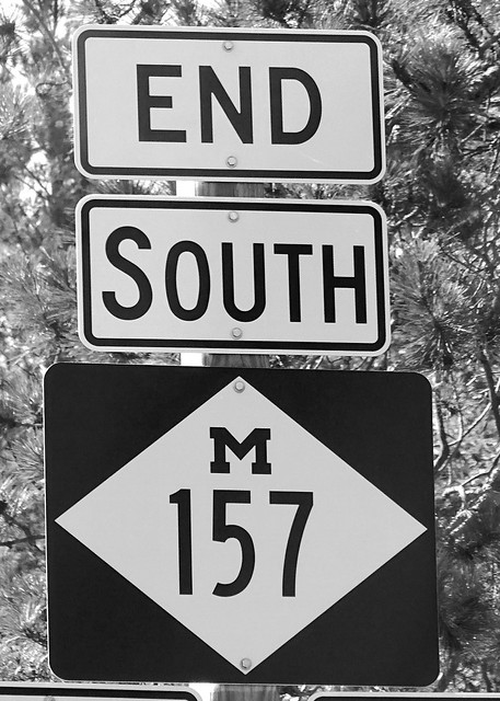 MI, Prudenville-M 55 End M 157 South Sign
