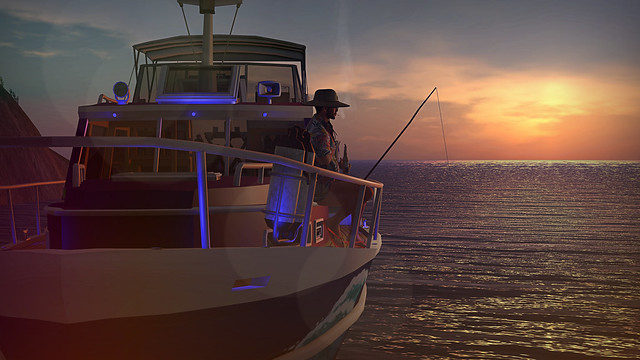 Sunset Fishing on the Blake Sea