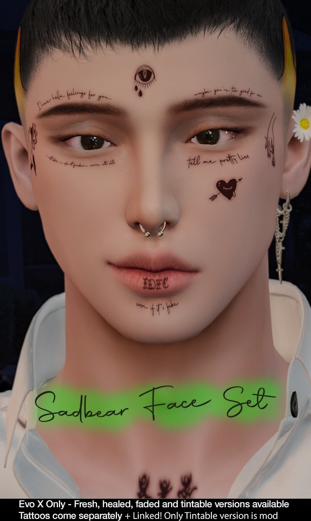 Sadbear Face Set – GIVEAWAY + New Release for Manly Weekend!