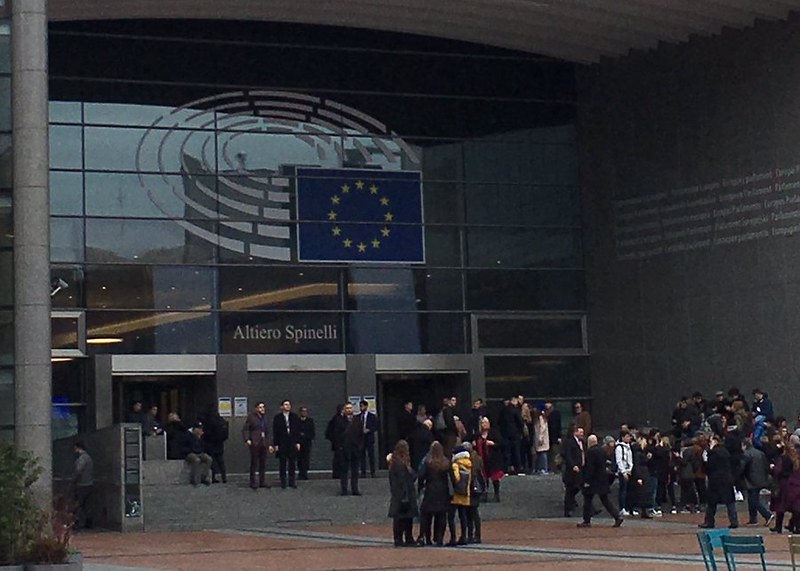 FOTOGRAFÍA. PARLAMENTO EUROPEO. BRUSELAS (BÉLGICA), 06.03.2019. VOX celebra su primer acto en el Parlamento Europeo sobre la unidad de España. Ñ Pueblo