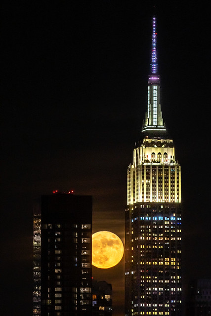 Full Moon Rising over NYC