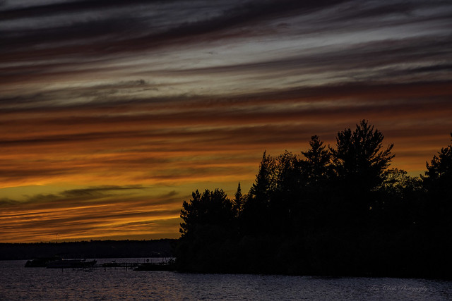 Brilliant sunset over Lake Mitchell, Michigan (in explore)