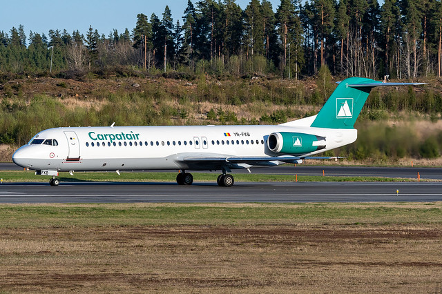 Carpatair Fokker 100 YR-FKB ESSA
