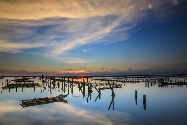 七股潟湖的夕色(Sunset @ Qigu lagoon)。
