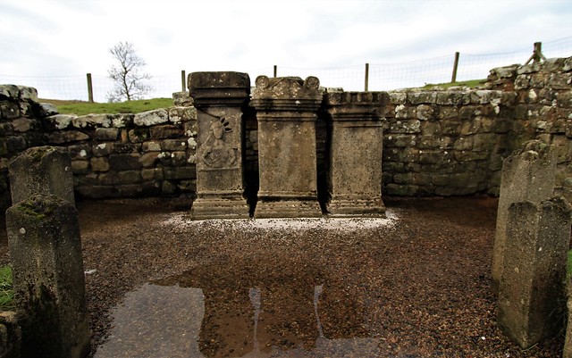 Roman Britain, Rudchester Mithraeum Roman Temple, Rudchester, Vindobala, Northumberland, England.
