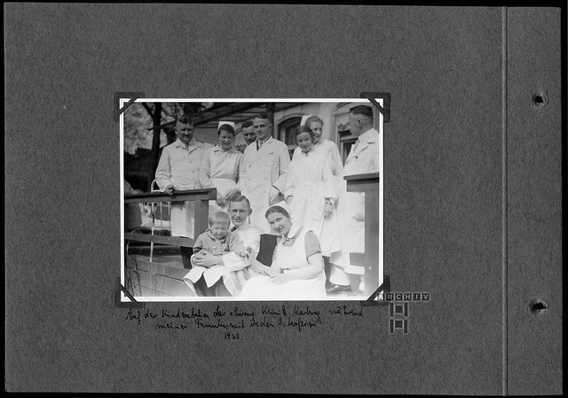 ArchivTappen29(Album2b)495 Album-Gesamtseite 28, Kinderstation, chirurgische Klinik, Marburg, 1930er