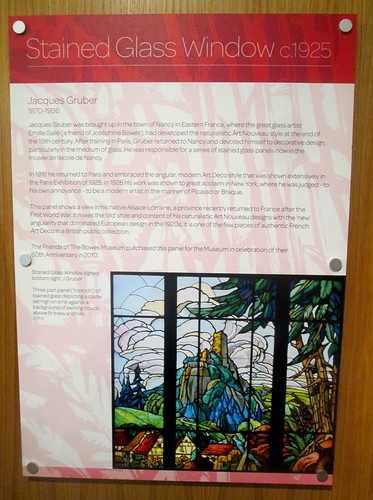 Stained Glass Info Board, Bowes Museum