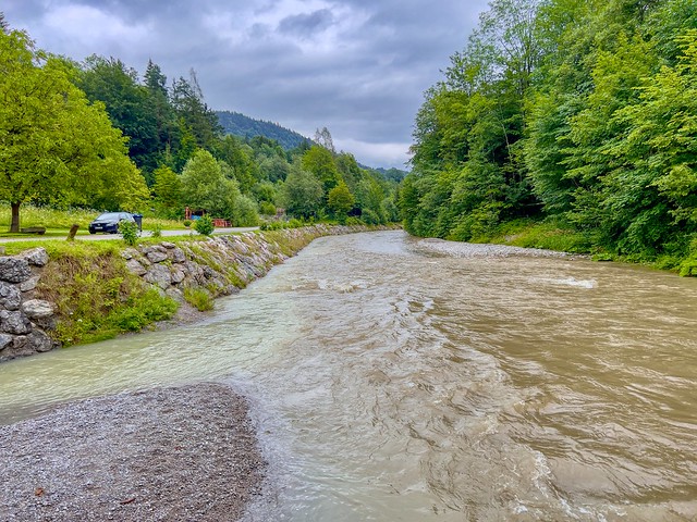 Kieferbach creek in Kiefersfelden in Bavaria, Germany