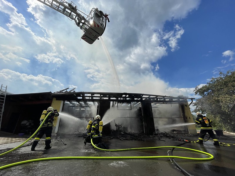 Wirtschaftsgebudebrand in Altenmarkt 31.07.2022