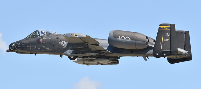 Fairchild Republic A-10 Thunderbolt II Jet Warthog USAF Blacksnakes Indiana Air National Guard Fort Wayne 122nd Fighter Wing  Painted in Anniversary 100 Years Indiana Air National Guards