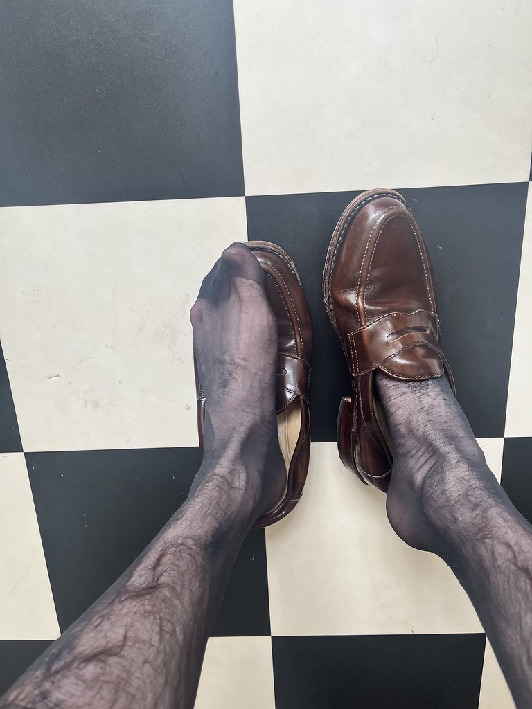 Sheer socks and Samuel Windsor loafers | jn24xx | Flickr