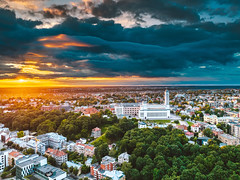Sunset | Kaunas aerial