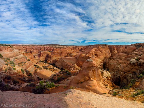 A panorama one of my group members made of Lost Spring Canyon en route to Covert Arch, Arches National Park, Utah