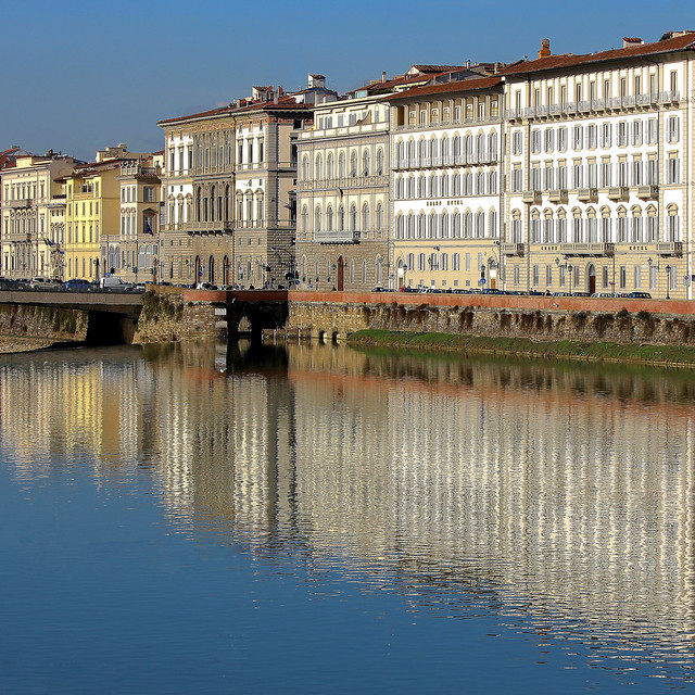 Grand Hotel and Arno reflections