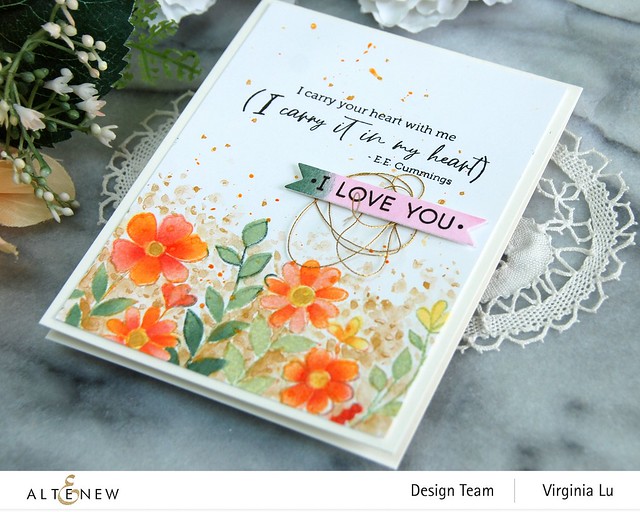 Altenew-Arches of Flowers Stamp & Stencil Bundle-One-Go Birthday Greetings Die-Well Read Stamp Set -002