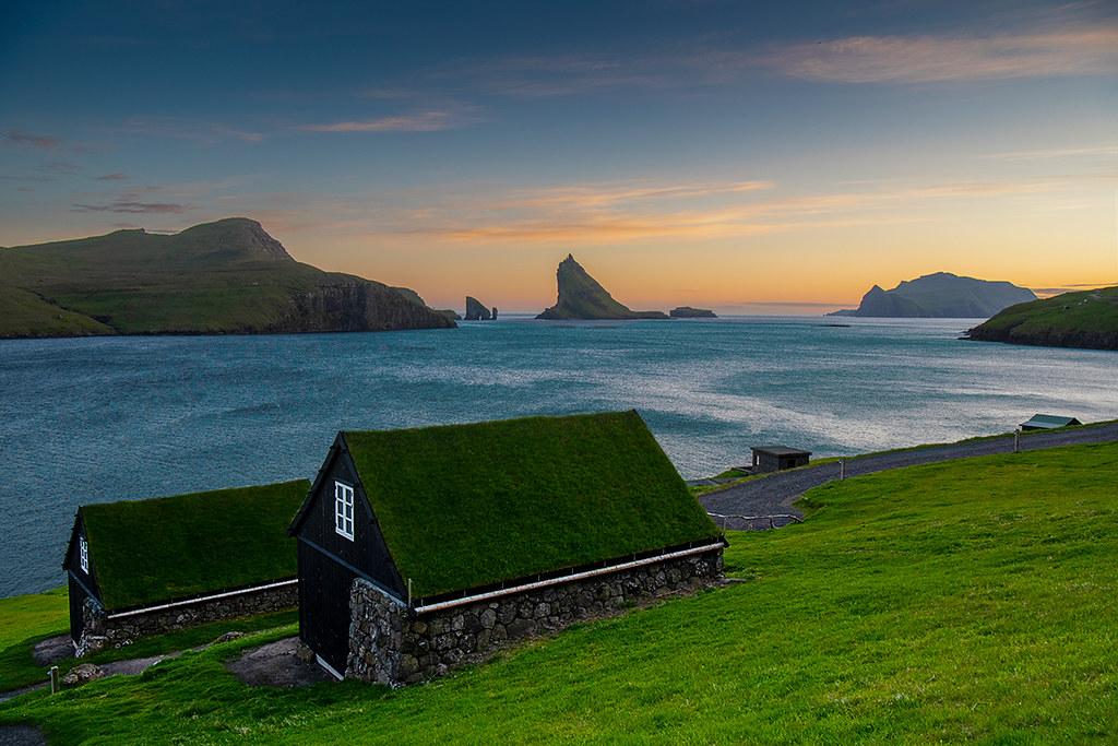 The Village of Bour | Village of Bour at sunset on Faroe Isl… | Flickr
